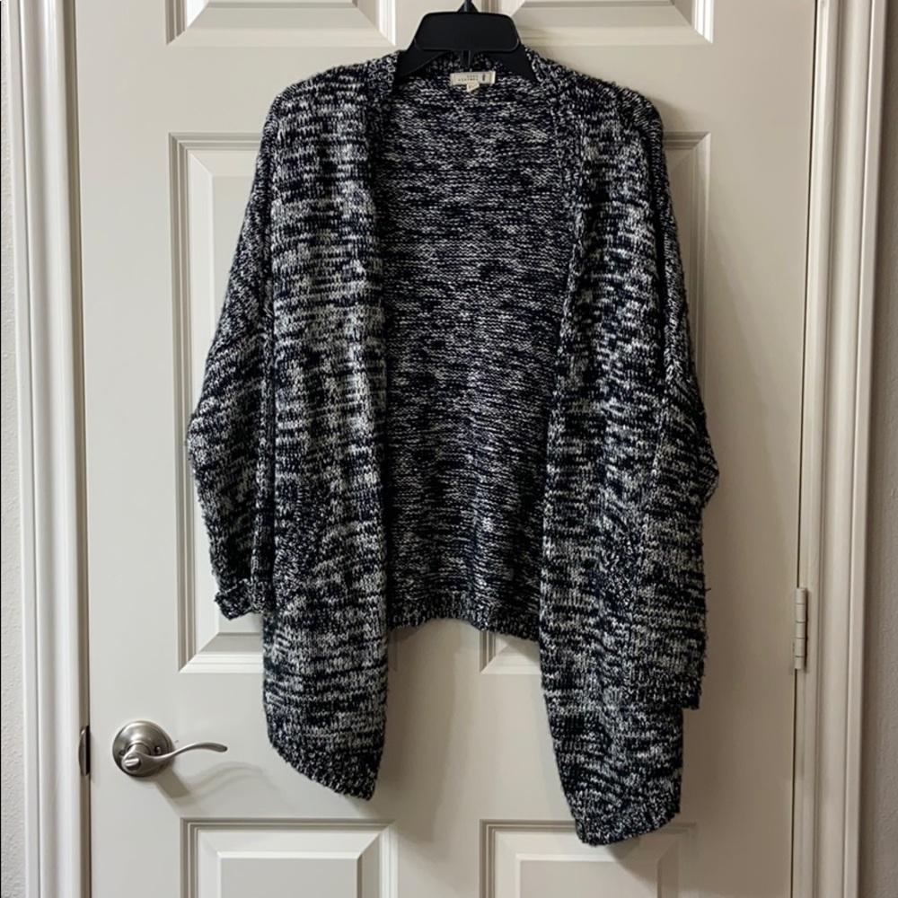 Black and white chunky cardigan.